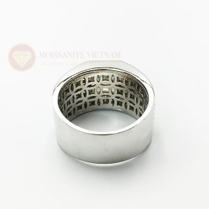 Nhẫn nam kim cương nhân tạo moissanite chủ asscher 8x8 1