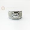Nhẫn nam kim cương nhân tạo moissanite chủ asscher 8x8 3