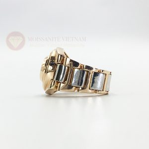 Nhẫn Rolex nam kim cương nhân tạo moissanite 4