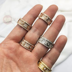 Nhẫn xoay Kitnet full kim cương nhân tạo moissanite 2