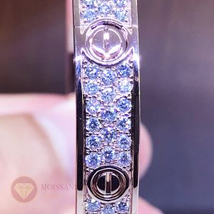 Vòng tay tình yêu kim cương Love Bracelet Catier vàng hồng 18k 4