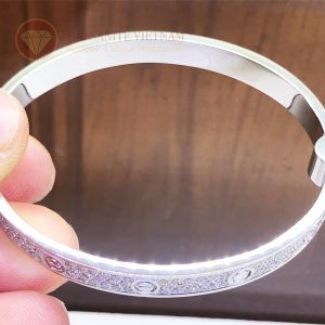 Vòng tay tình yêu kim cương Love Bracelet Catier vàng trắng 18k 3