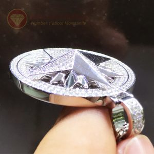 Mặt dây chuyền hình sao kim cương nhân tạo moissanite 3