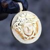 Mặt dây chuyền nam kim cương Versace nổi