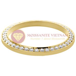 Độ niềng đồng hồ Rolex size 41 full kim cương vàng vàng 18k - O2 2