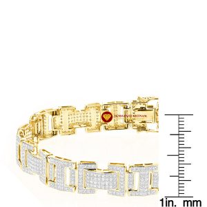 Lắc tay kim cương nam chữ H vàng 18k 1