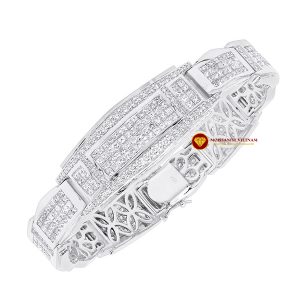 Lắc tay kim cương nam giác cắt princess đặc biệt vàng 18k 5