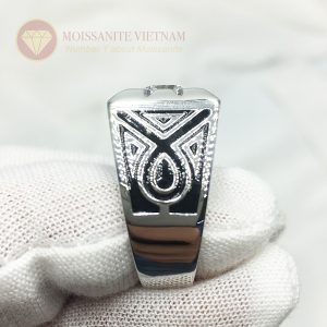 Nhẫn nam Glamira đổ huyền kim cương moissanite 3