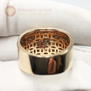 Nhẫn nam kim cương nhân tạo mỹ moissanite chủ 7ly2 vàng hồn 18k 2