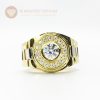 Nhẫn nam rolex đai mềm kim cương nhân tạo mỹ moissanite vàng 18k