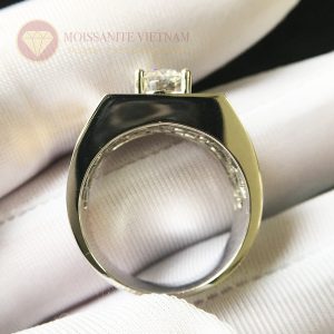 Nhẫn nam rolex full kim cương moissanite chủ 7ly5 vàng 18k 4