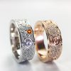 Nhẫn tình yêu love ring kim cương nhân tạo mỹ moissanite vàng 18k