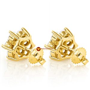 Bông tai nam kim cương nhân tạo mỹ moissanite Cluster Star