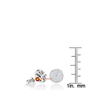 Bông tai nam kim cương nhân tạo mỹ moissanite cluster stud small 8