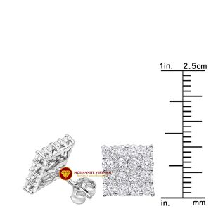 Bông tai nam kim cương nhân tạo mỹ moissanite luxurman 3