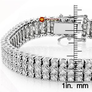 Lắc tay kim cương nam 3 hàng Bracelet vàng 18k 3