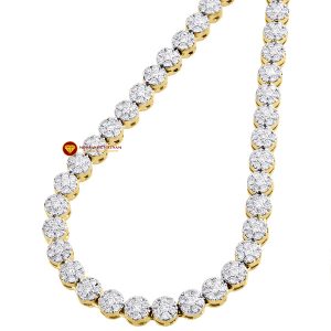 Dây chuyền kim cương nam mắt tròn 5mm 2