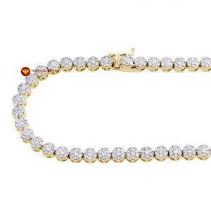 Dây chuyền kim cương nam mắt tròn 5mm 3