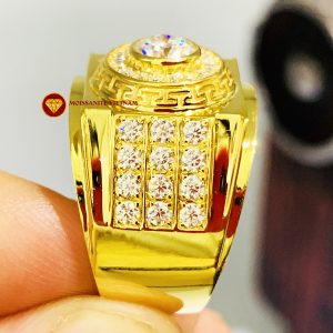 Nhẫn nam kim cương nhân tạo mỹ moissanite Versace 5