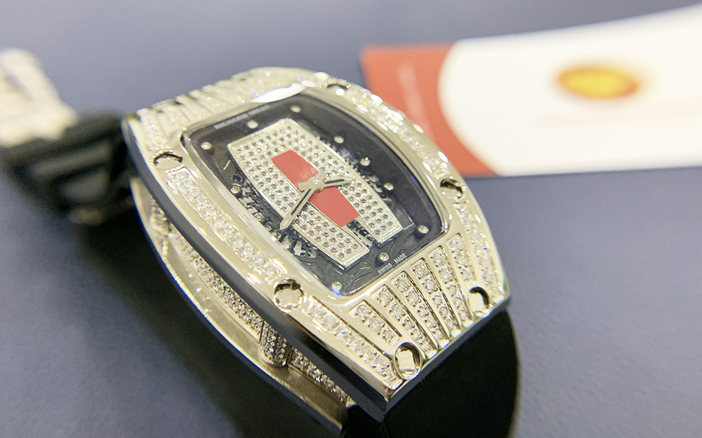 Độ đồng hồ full kim cương Richard Mille bản nữ 10