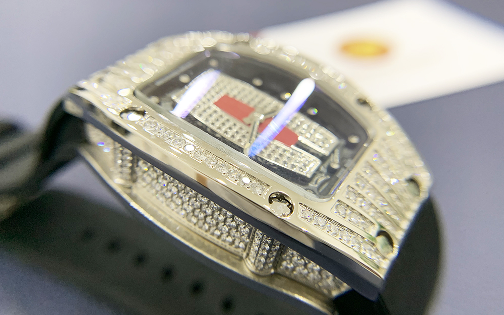 Độ đồng hồ full kim cương Richard Mille bản nữ 9