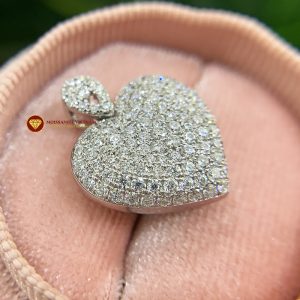 Mặt dây kim cương nữ hình trái tim 1