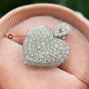 Mặt dây kim cương nữ hình trái tim 2