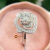Nhẫn nữ kim cương moissanite chủ 6ly engagement