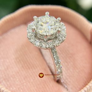 Nhẫn nữ kim cương moissanite chủ 6ly5 engagement 1