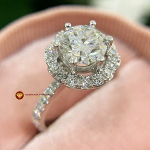 Nhẫn nữ kim cương moissanite chủ 6ly5 engagement 3