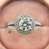 Nhẫn nữ kim cương moissanite chủ 7ly2 engagement