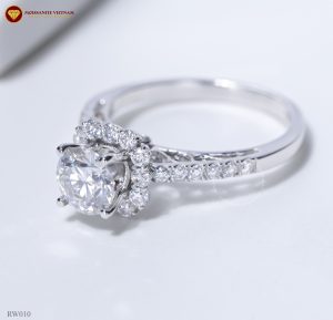 NHẪN NỮ KIM CƯƠNG NHÂN TẠO MOISSANITE - 6.3LY - RW010