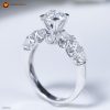 NHẪN NỮ KIM CƯƠNG NHÂN TẠO MOISSANITE – CHỦ TRÒN 6.3LY - RW003