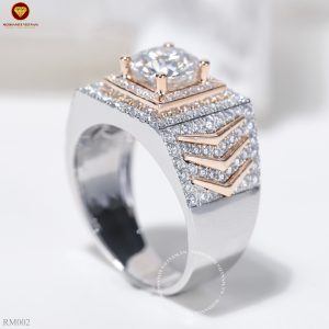 Nhẫn nam kim cương nhân tạo Monte Moissanite - RM001